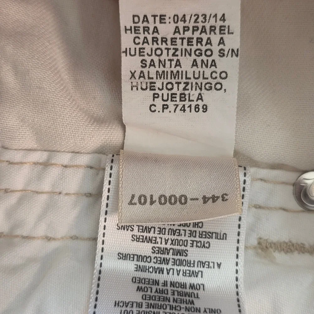 True Religion Mens White Cargo‎ Shorts Big T Contrast Stitch Frayed Hem Size 36
